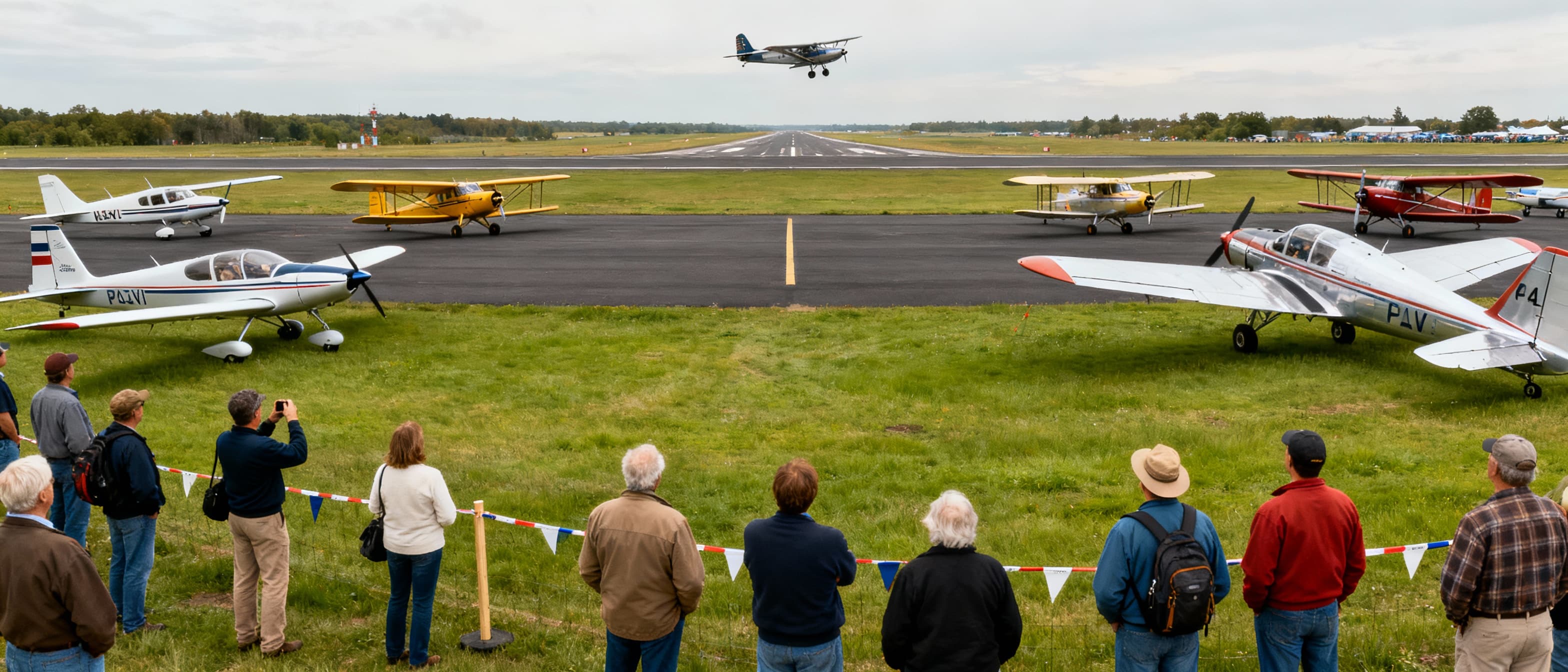 Ultraleichtflugzeug über Landschaft